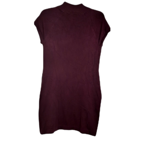 Apt 9 Women's Bodycon Sweater Dress Large Burgundy Short Sleeve Pullover… - Picture 3 of 8